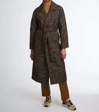 Bernardo Icon Refined Belted Wool Coat Size XL