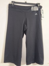 Adidas Clima Cool Black Capri Workout Pants Quick Dry Size L