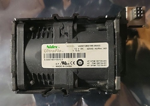 HP 696154-001 DELTA GFM0412SS COOLING FAN ASSEMBLY 732136-001 697183-003 - Picture 2 of 2