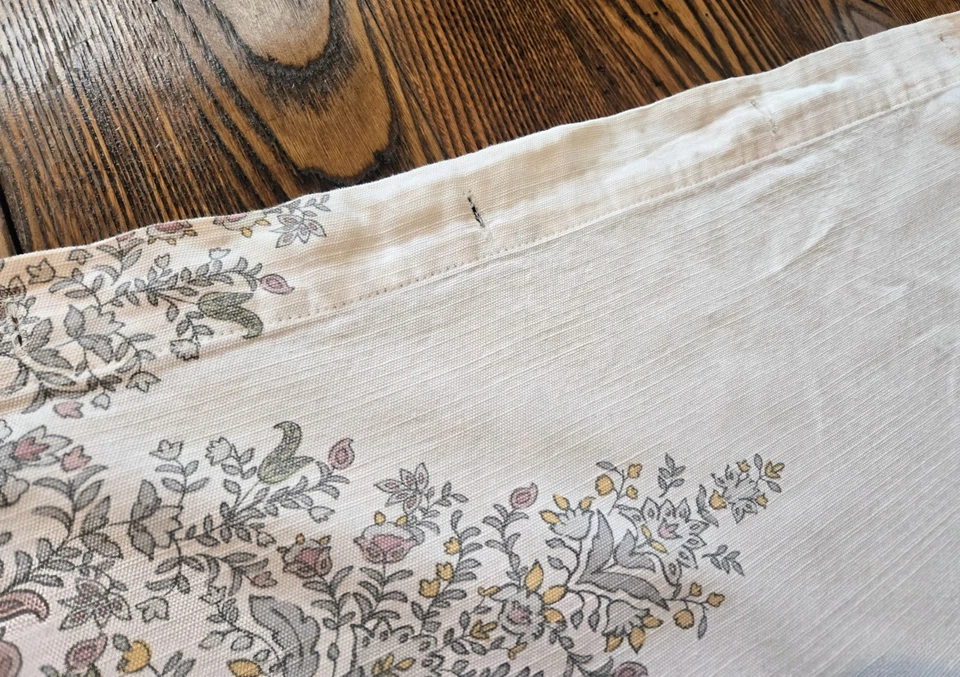 CORTINA DE DUCHA VINTAGE ESTAMPADA EN BLOQUE 100% algodón Pakistán 75x71 Foto 3 de 4