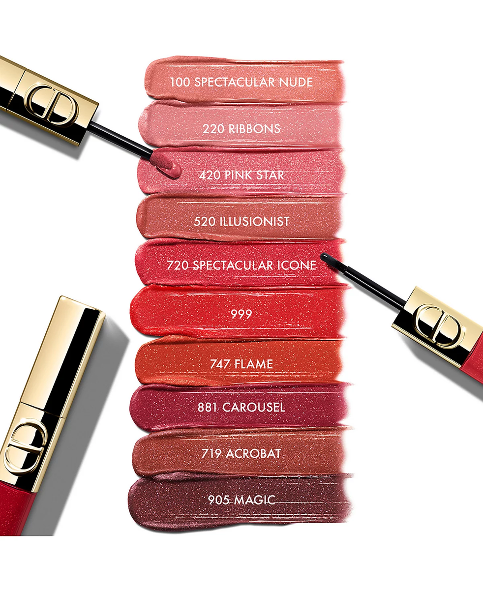 DIOR Rouge Forever Liquid Sequin Duo Lipstick #220 Ribbons, NIB