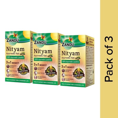 Zandu Nityam Ayurvedic Vati 3 in 1 Benefit 30 Tabs (3er Pack)