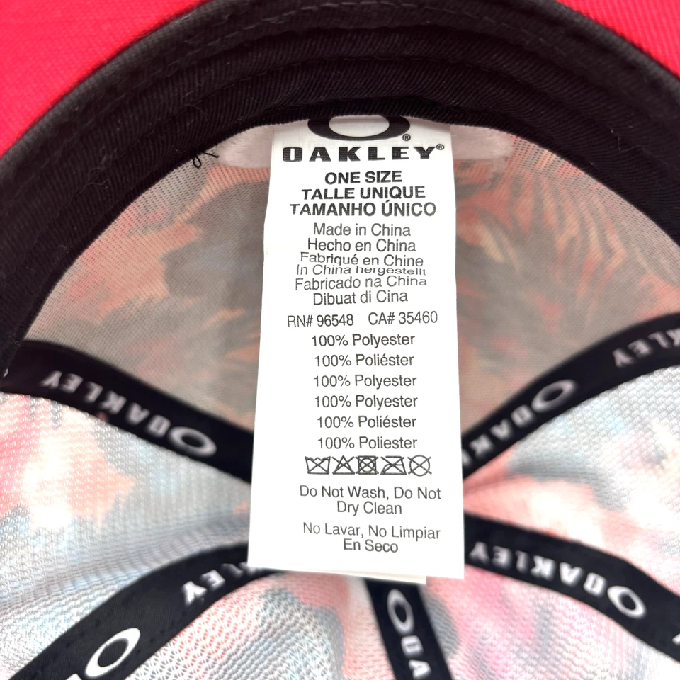 Oakley Snapback Trucker Hat Multicolor One Size Floral Mesh Back Hawaiian - Image 4 of 4