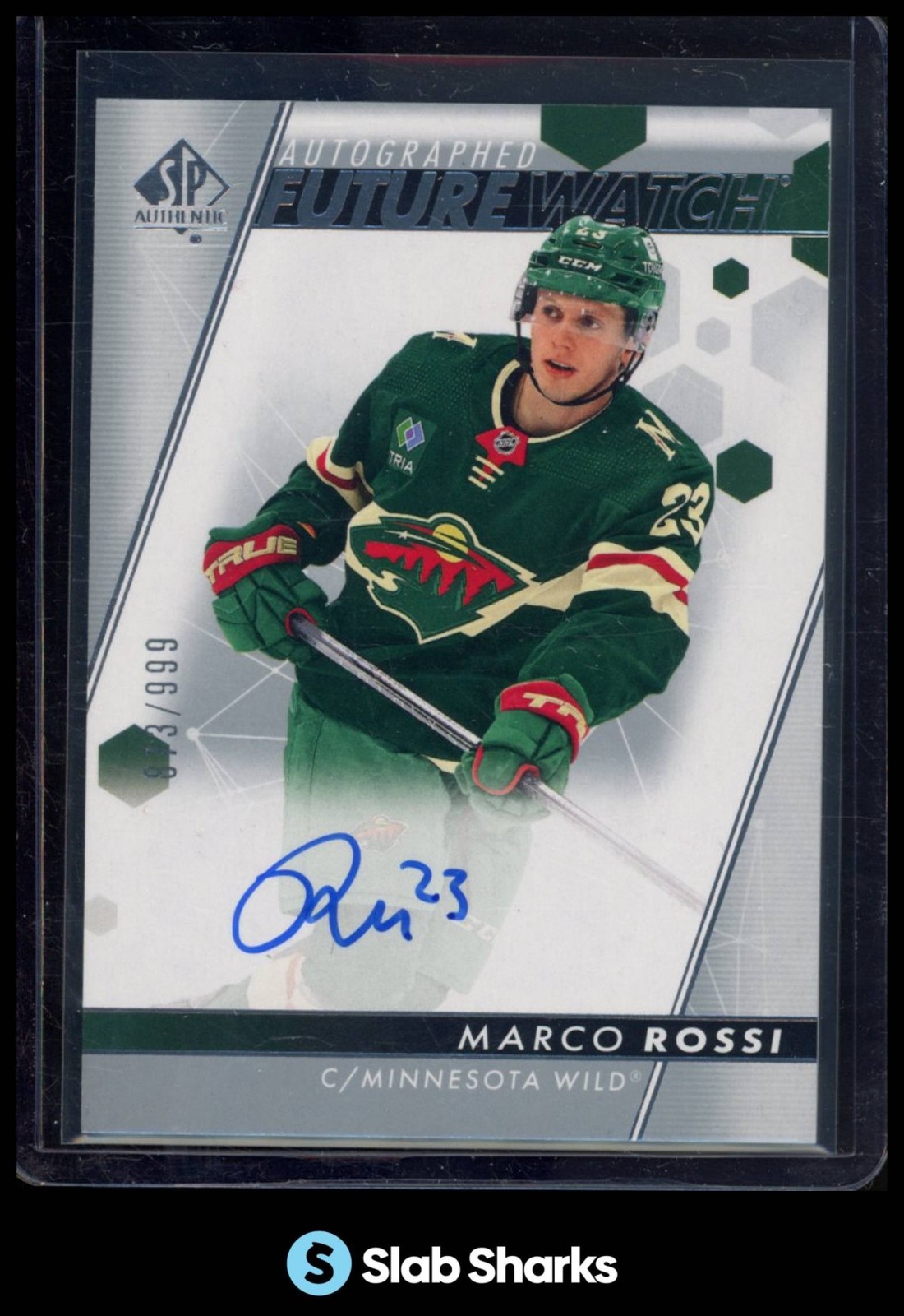 2022 UPPER DECK SP AUTHENTIC #104 MARCO ROSSI AUTO RC FUTURE WATCH ROOKIE /999