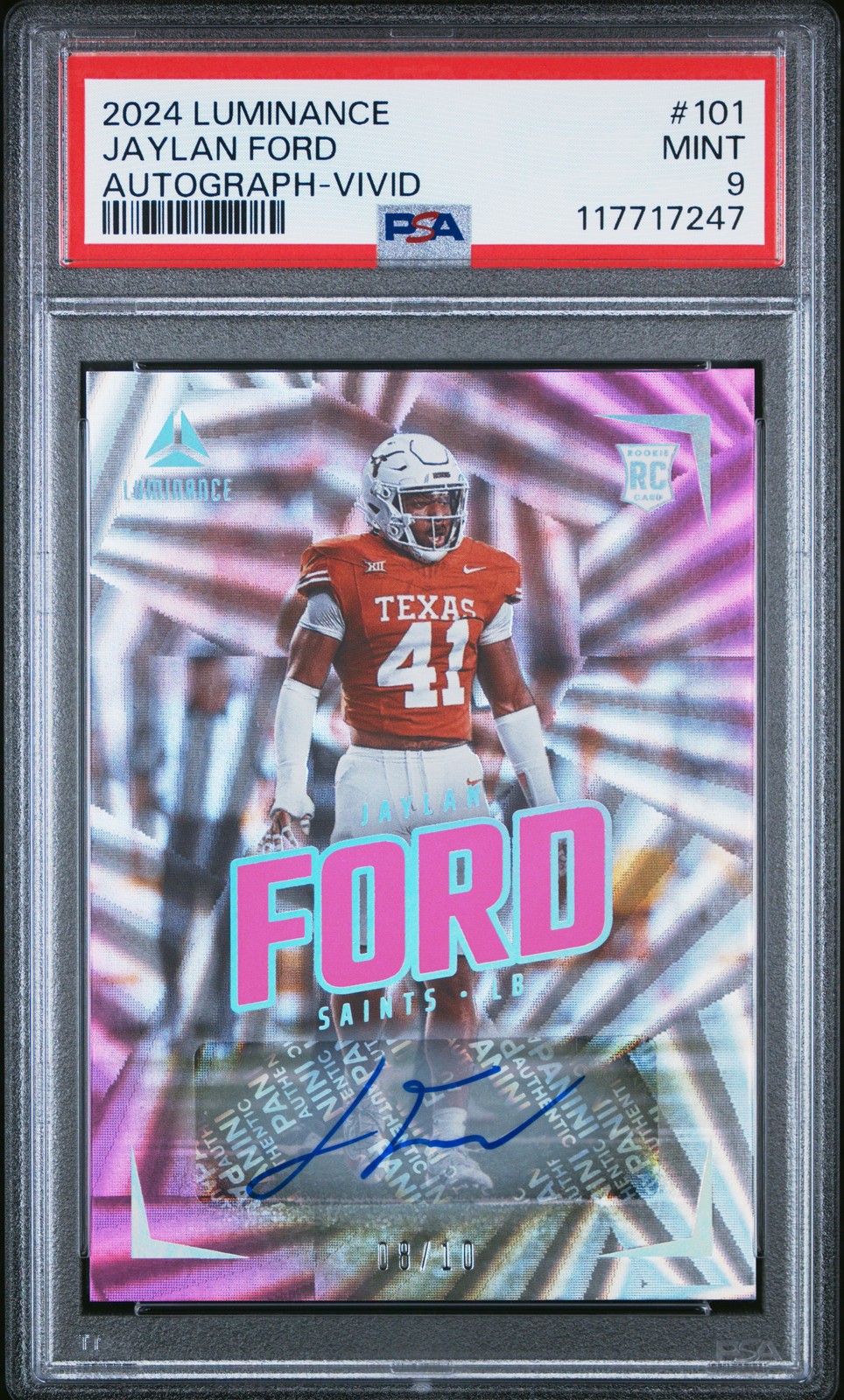 Jaylan Ford Panini Luminance #101 Autograph-Vivid