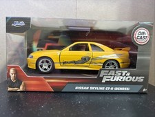 Jada LEON'S NISSAN SKYLINE GT-R BCNR33 YELLOW FAST FURIOUS 1/32 DIECAST