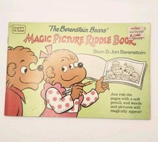 1985 Berenstain Bears Magic Picture Riddle Book Happy House, 8 Unused pages