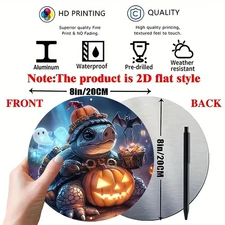 Halloween Turtle Pumpkins 8x8" Retro Tin Painting Office