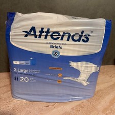 NEW Attends Advanced Incontinence Briefs XL Tabs Heavy Absorbency 20 Pack