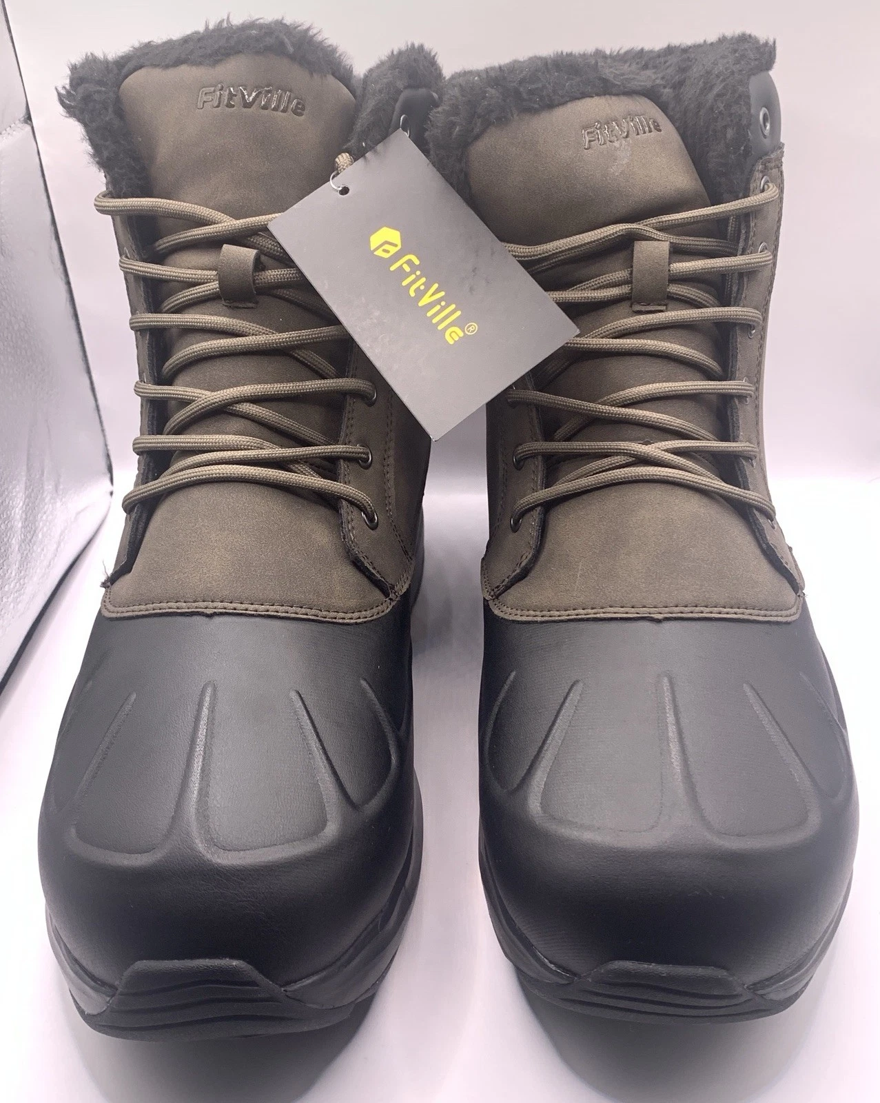 FitVille Men Snow Boots Wide Fit Fuzzy Winter Ankle Boots Outdoor Shoes Non-Slip
Opens in a new wind