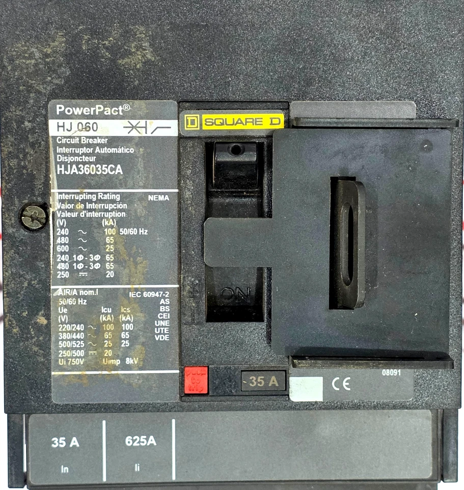 SQUARE D HJ 060 HJA36035CA POWERPACT CIRCUIT DISJONCTEUR 35 A 3 POLE 08091 - Photo 4/4