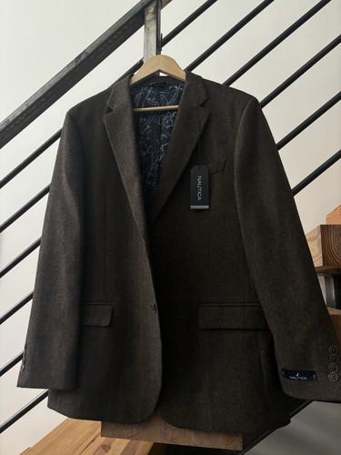 Nautica Men’s Sport Coat / Blazer Size 42, Dark Brown