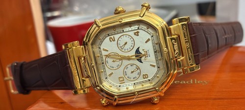 Halley vollkalender Herrenuhr 40mm Edelstahl Vergoldet Morgan & Headley MH-770 - Bild 4 von 6