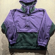 Vintage GAP Jacket Sz S Arctic Light Fleece Anorak 90s Y2K Green Streetwear