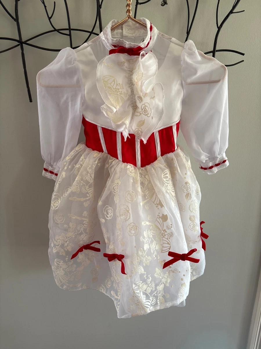 Disguise 144679M-EU-6 Disney MARY POPPINS COAT CH XS 3T-4T Costume per bambine, tonalità rosa e oro, 3-4 anni