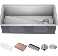 KRAUS Kore 36  Undermount Workstation 16 Gauge Stainless Steel KitchenSKWU110-36