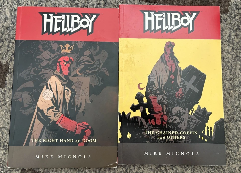 Lote Hellboy TPB volúmenes 3 4 5 8 9 10 Dark Horse Mike Mignola novela gráfica Foto 3 de 4