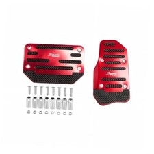 2 PCS Car Non-slip Pedal Covers, Automatic Anti-friction Transmission 3 PCS Red