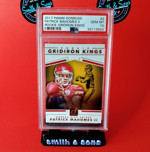 2017 Panini Donruss Football Patrick Mahomes II Rookie Gridiron Kings PSA 10!
