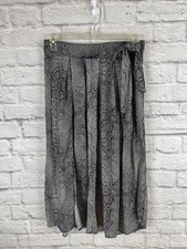 Maeve Boho Snakeskin Print Lightweight Flowy Tie Waist Midi Skirt Size 8 Indie