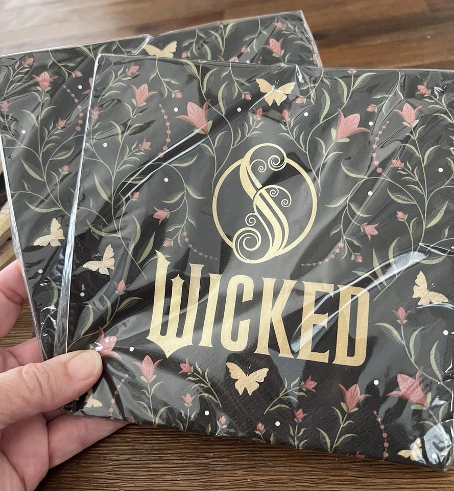 WICKED вечеринки расходные материалы комплект 24 тарелки и 32 салфетки день рождения Глинда Эльфаба новый! - Изображение 4 из 4