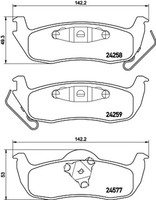 Bremsbelagsatz Scheibenbremse Hella Pagid 8DB 355 012-181 FüR Jeep WH Cherokee 3