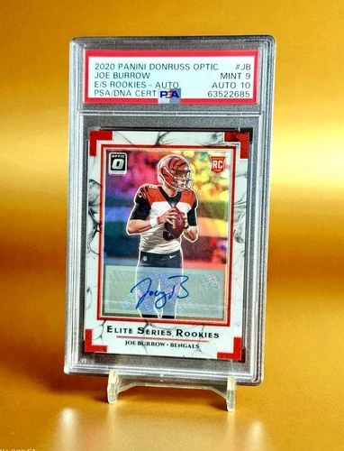 Joe Burrow 2020 Donruss Optic Elite Series Rookie Holo Prizm Auto /25 RC POP 2