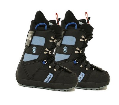 Burton Progression Snowboard Boots Black Blue Women's 7 = Kid Youth 6 M 24 nub28