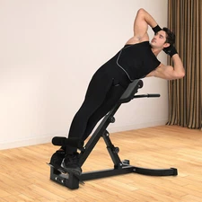Roman Chair Back Extension Machine, Adjustable Hyperextension Bench - Hamstring