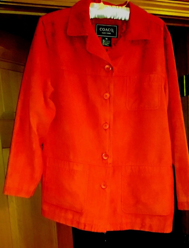 COACO NEW YORK red ladies jacket/coat  size M