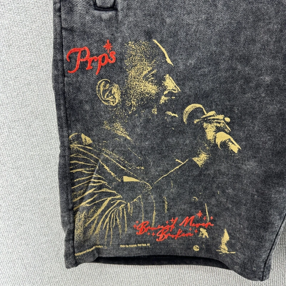 Pantalones Cortos PRPS Para Hombre XL Gris Prenda Teñida Soul R&B 100% Algodón Terry Cordón Nuevos con Etiquetas Foto 2 de 4