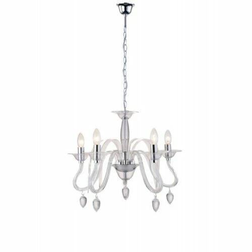 Lampadari da soffitto trasparente in metallo da 4-6 luci