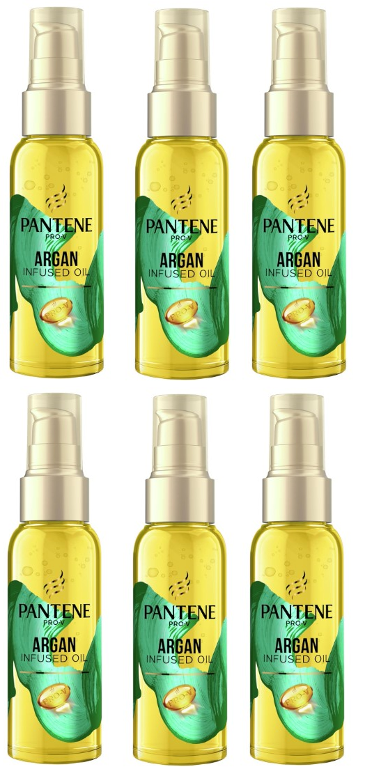 6 x Pro-V Argan Infused Frizz Ease Hair Oil for Dry & Damanged Hairs 100ml