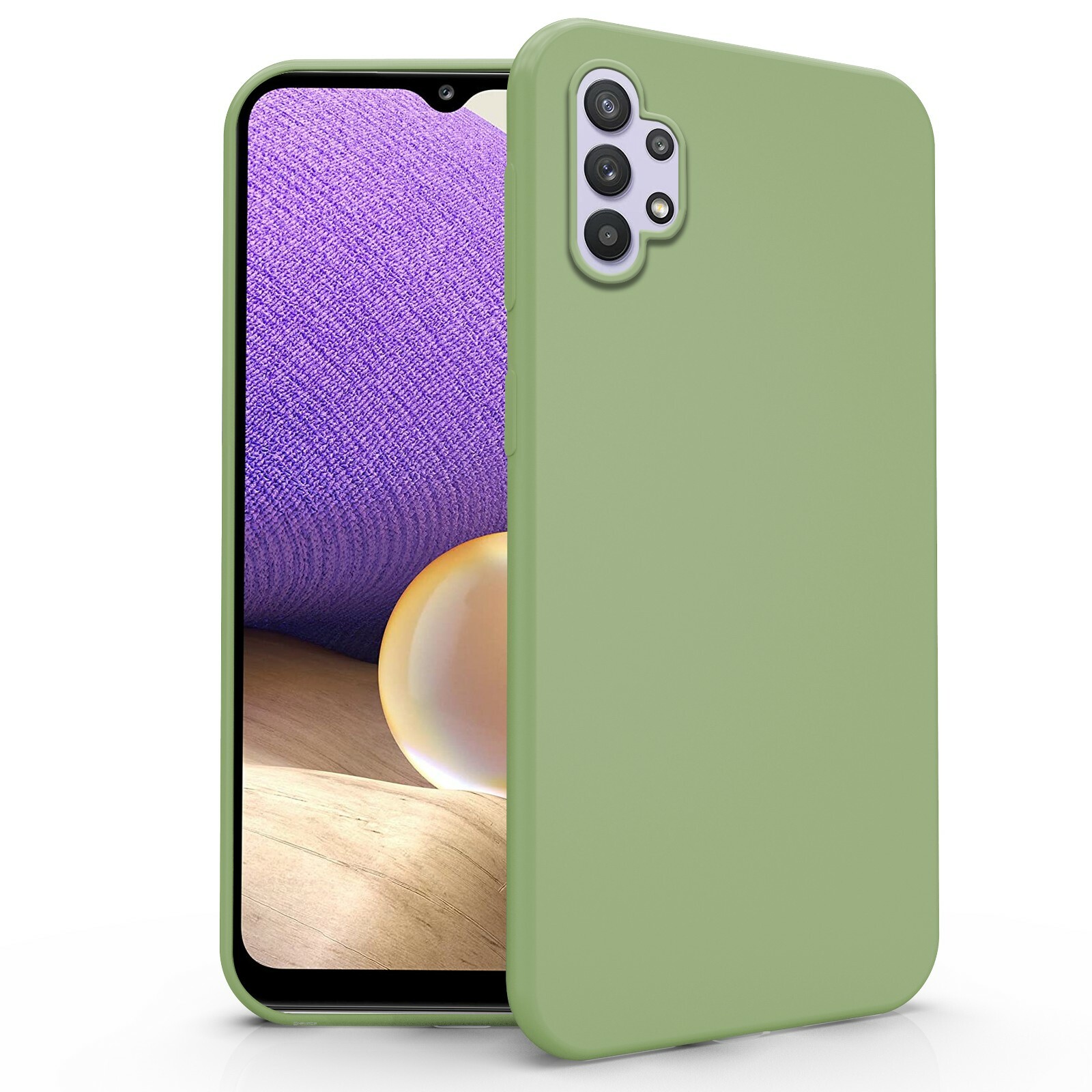 Cover Custodia Tpu Soft SIlicone Morbido per SAMSUNG GALAXY A32 4G VERDE ARMY
