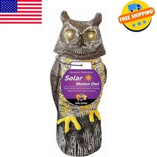 Solar Owl with Glowing Eyes, Rotating Head, Hoot Sound, Motion Detector