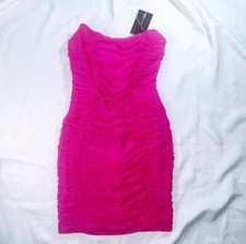  Mini  Mesh Sleeveless Dress - Fashion nova - New w/Tag - Magenta Size M