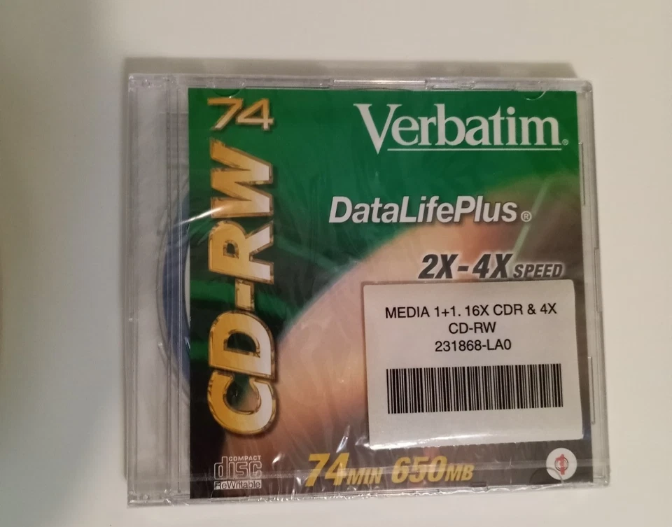 Verbatim Dual Pack- CD-R 80 Min 700 MB 24x & CD- RW 74 Min 750 MB 2x-4x- New... - Image 2 of 4