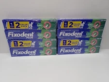 Fixodent Plus w/ Scope Denture Adhesive Cream 2 oz 8 Packs New Sealed