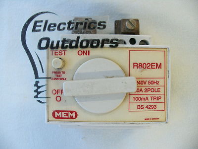 MEM 80 AMP 100 mA DOPPELPOL ELCB RCCB RCD R802EM