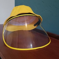Kids, Toddler Bucket Summer Hats Clear Protective Removable Face Shield w/ Strap