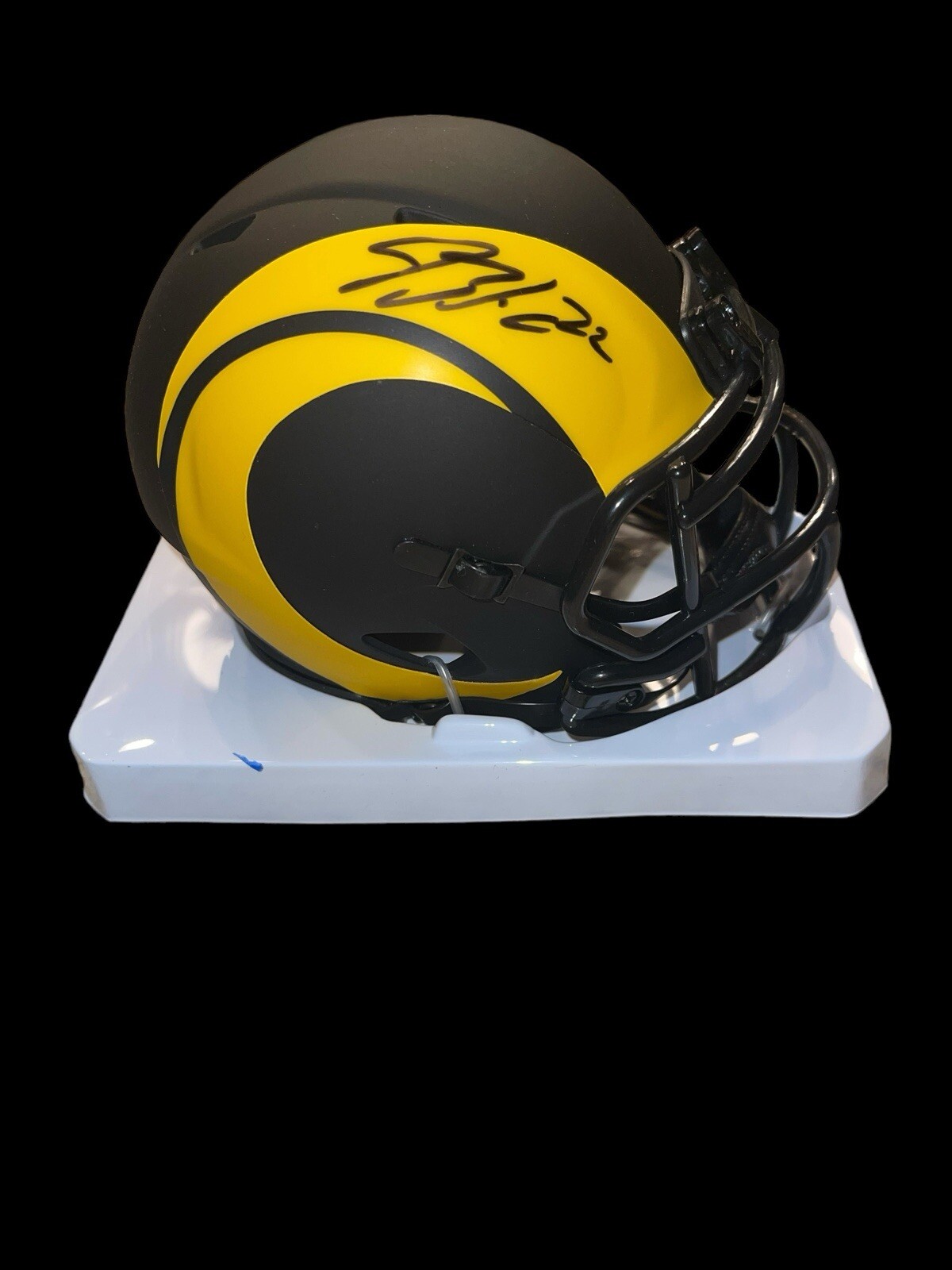 Blake Corum Autographed Signed Los Angeles Rams ECLIPSE SPEED MINI HELMET BAS 