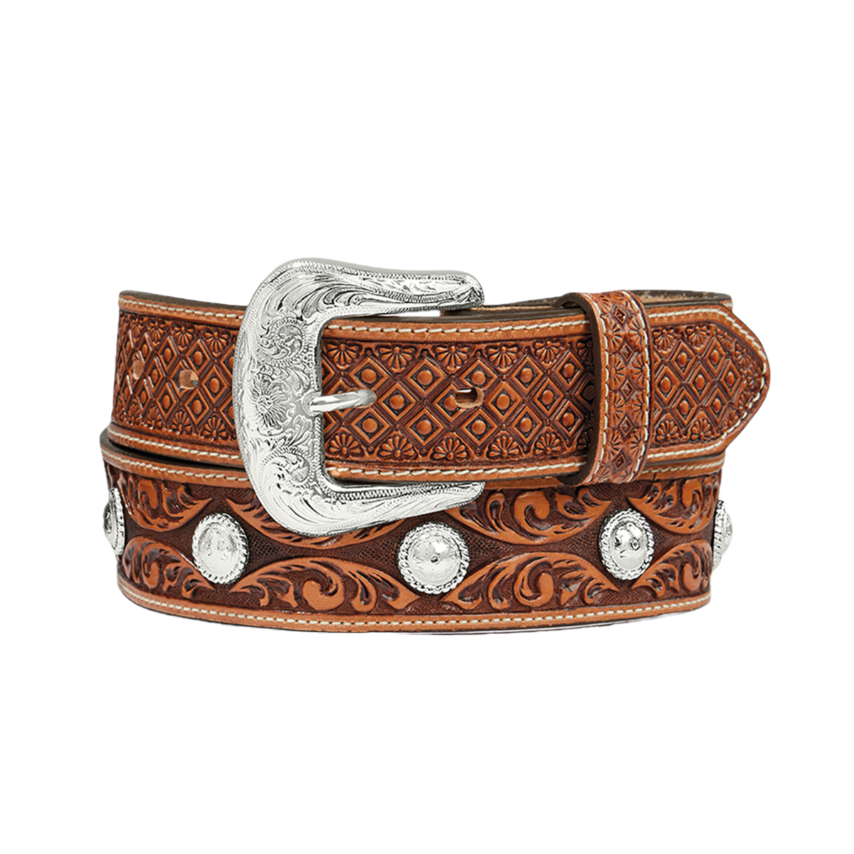 Brighton Brown leather charm belt with Silver Charms. Brighton Charms Belt - Etsy main image 2