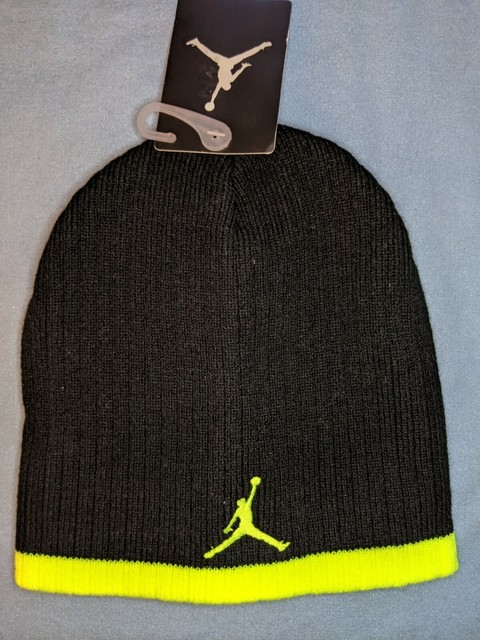Nike Jumpman Knit Beanie BlackVolt Youth Size 8/20 NWT for sale online