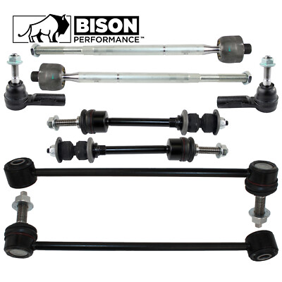 Bison Performance 8pc Front Rear Sway Bar Tie Rod End Kit For Ram 1500 2013-2018