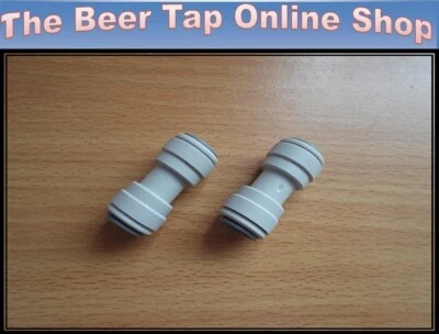 John Guest 3/8" Equal Straight for Beer Line/Pipe. JG Speedfit Female Connectors