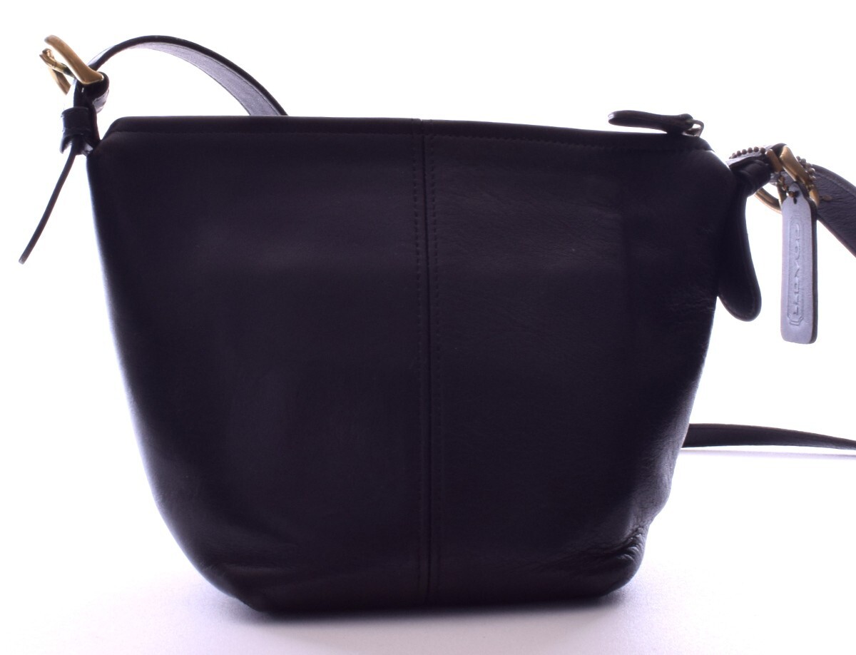 COACH 4130 Vintage McDougal Legacy Black Leather Small Bucket