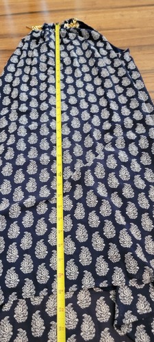 Michael Kors Gold Chain Halter Dress Print sleeveless navy Blue Women’s Medium - Picture 12 of 12