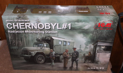 CHERNOBYL #1 Radiation Monitoring Station (Truck with 5 figures) ICM 35901 1/35 