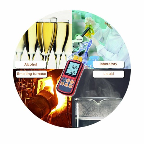 Temperatur Messgerät mit Zwei K-Typ Thermoelemente für K/J/T/E/R/S/N Typ - Bild 8 von 9