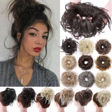 Messy Curly Bun Scrunchie Hair Extensions Hair piece Synthetic As Human Hair US